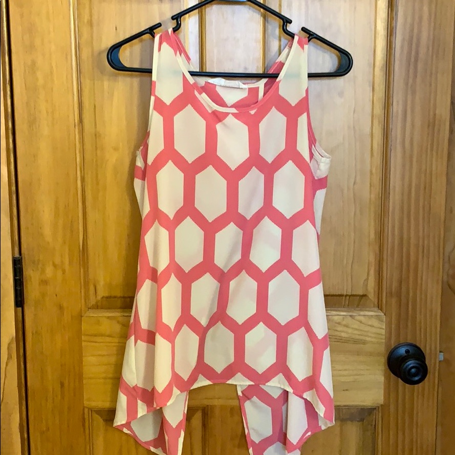 Small Silk Split Back Top